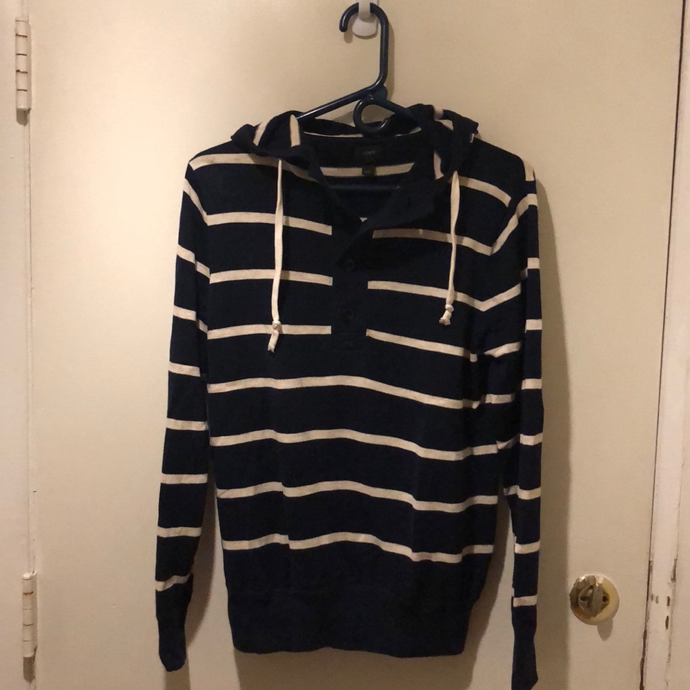 Men’s J.Crew 100% Cotton Striped Hoodie
